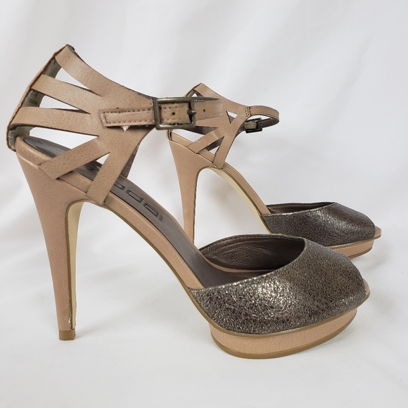 Moda Open Toe Metallic Cage Platform Hee… - Picture 13 of 13